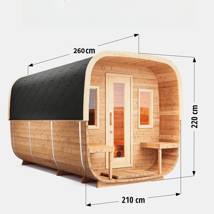 SAUNAONES® Square Sauna Minimalist Refresh 9