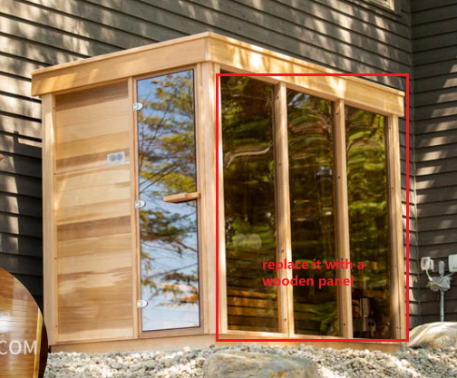 Customization Fee – Replace Glass Wall with Wooden Panel