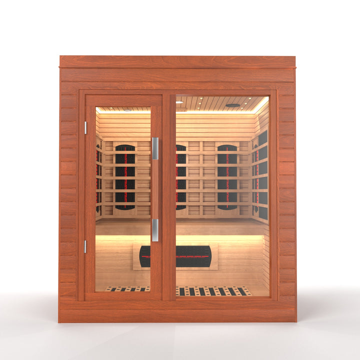 SAUNAONES® LENGTH 160CM SINGLE-LAYER BENCH LUNA INDOOR LUXURY CABIN SAUNA