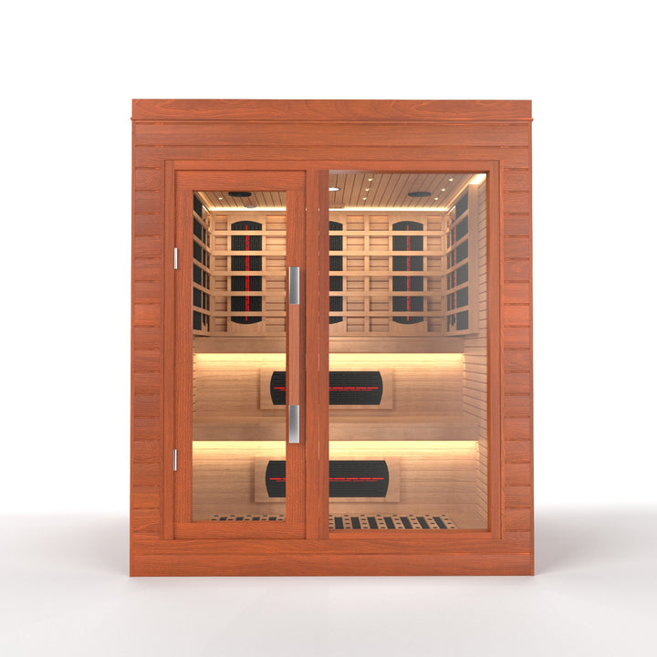 SAUNAONES® LENGTH 160CM DOUBLE-LAYER BENCH LUNA INDOOR LUXURY CABIN SAUNA