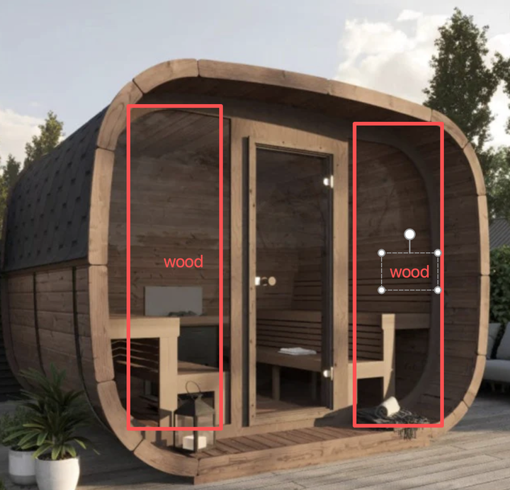SAUNAONES® Elegant Serenity Sauna 1- 50% deposit + customization fee for changing the two side glass panels to wood.