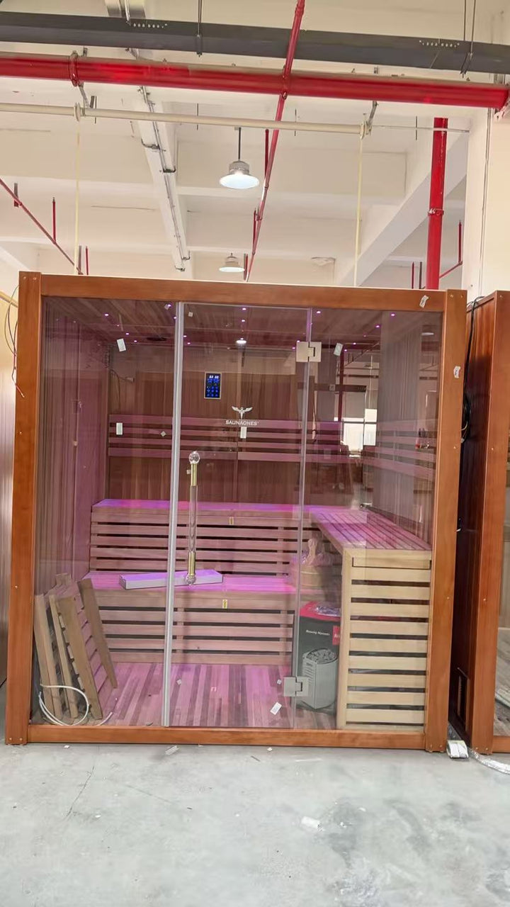 SAUNAONES® 5-6 PERSON TRADITIONAL STEAM SAUNA MODERN RELAX 3