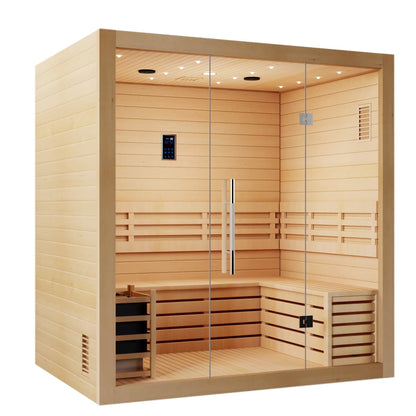 SAUNAONES® 3 PERSON TRADITIONAL STEAM SAUNA MODERN RELAX 2