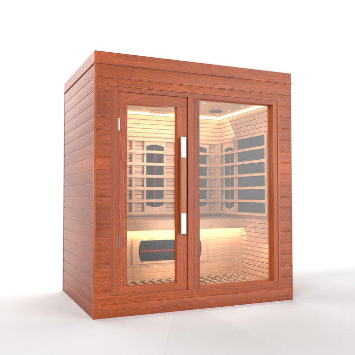SAUNAONES® LENGTH 160CM SINGLE-LAYER BENCH LUNA INDOOR LUXURY CABIN SAUNA