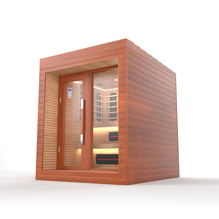 SAUNAONES® LENGTH 160CM DOUBLE-LAYER BENCH LUNA OUTDOOR LUXURY CABIN SAUNA