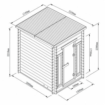 SAUNAONES® Solara Outdoor Traditional Steam Sauna