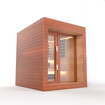 SAUNAONES® LENGTH 160CM DOUBLE-LAYER BENCH LUNA OUTDOOR LUXURY CABIN SAUNA