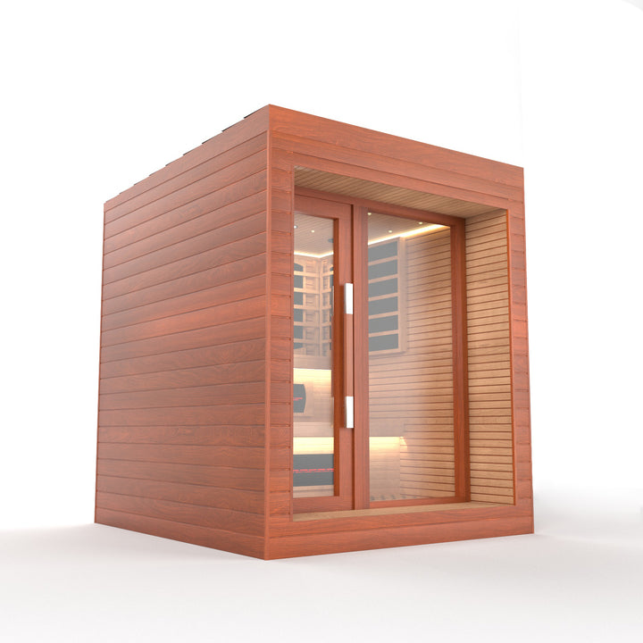SAUNAONES® LENGTH 160CM DOUBLE-LAYER BENCH LUNA OUTDOOR LUXURY CABIN SAUNA