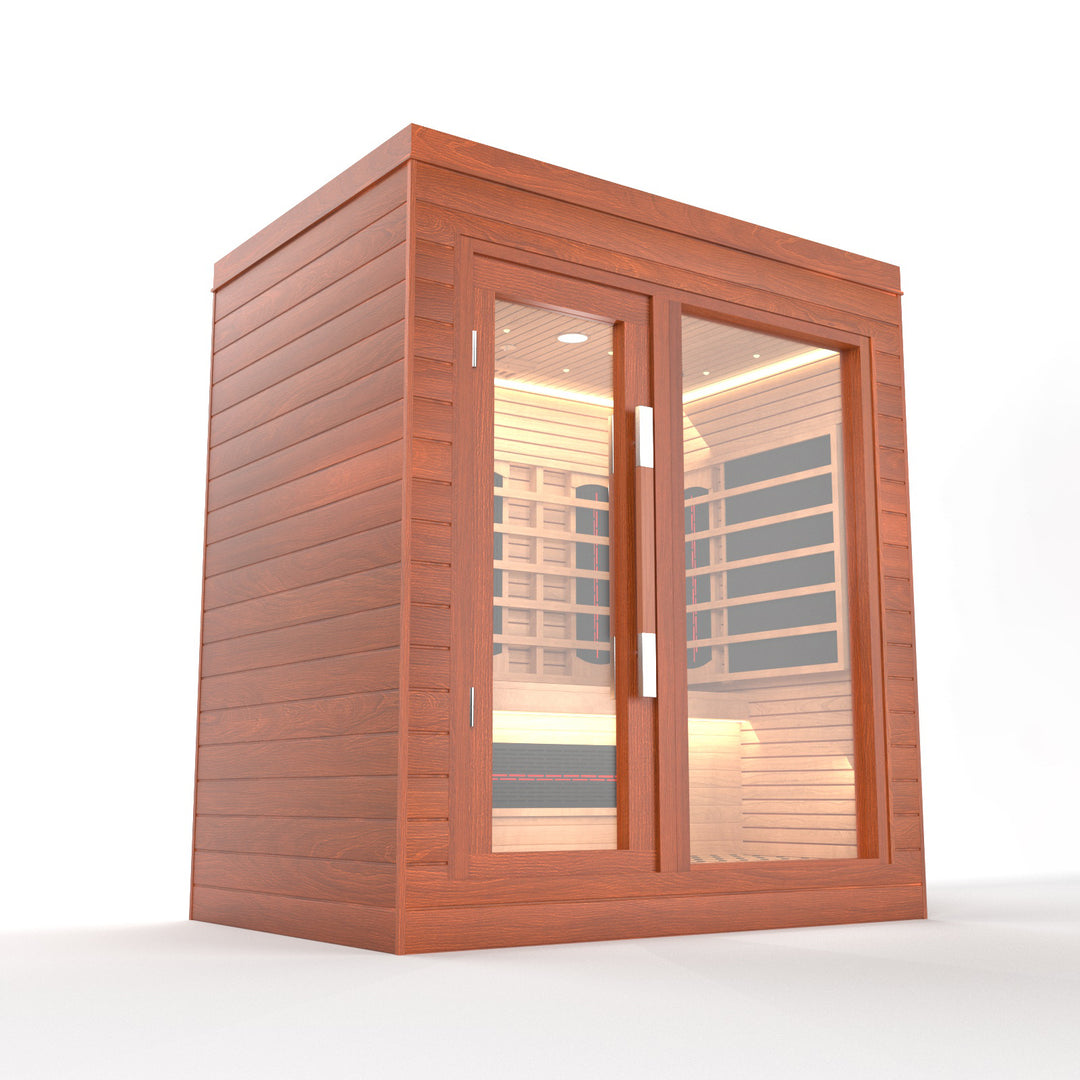 SAUNAONES® LENGTH 160CM SINGLE-LAYER BENCH LUNA INDOOR LUXURY CABIN SAUNA