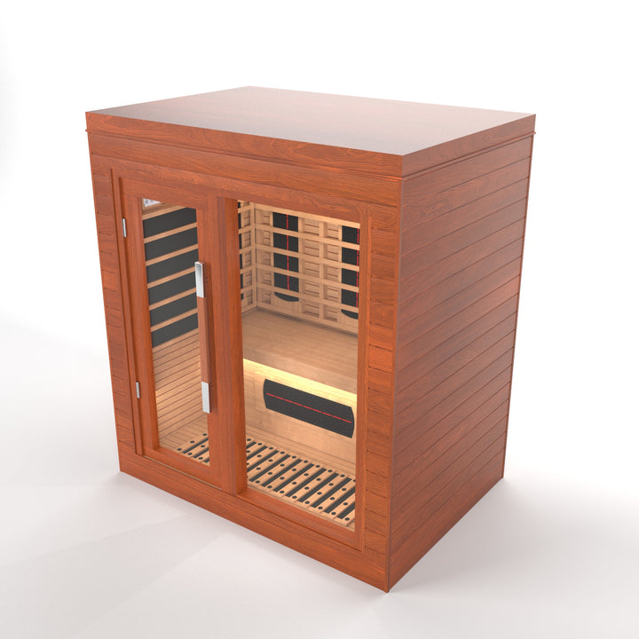 SAUNAONES® LENGTH 160CM SINGLE-LAYER BENCH LUNA INDOOR LUXURY CABIN SAUNA