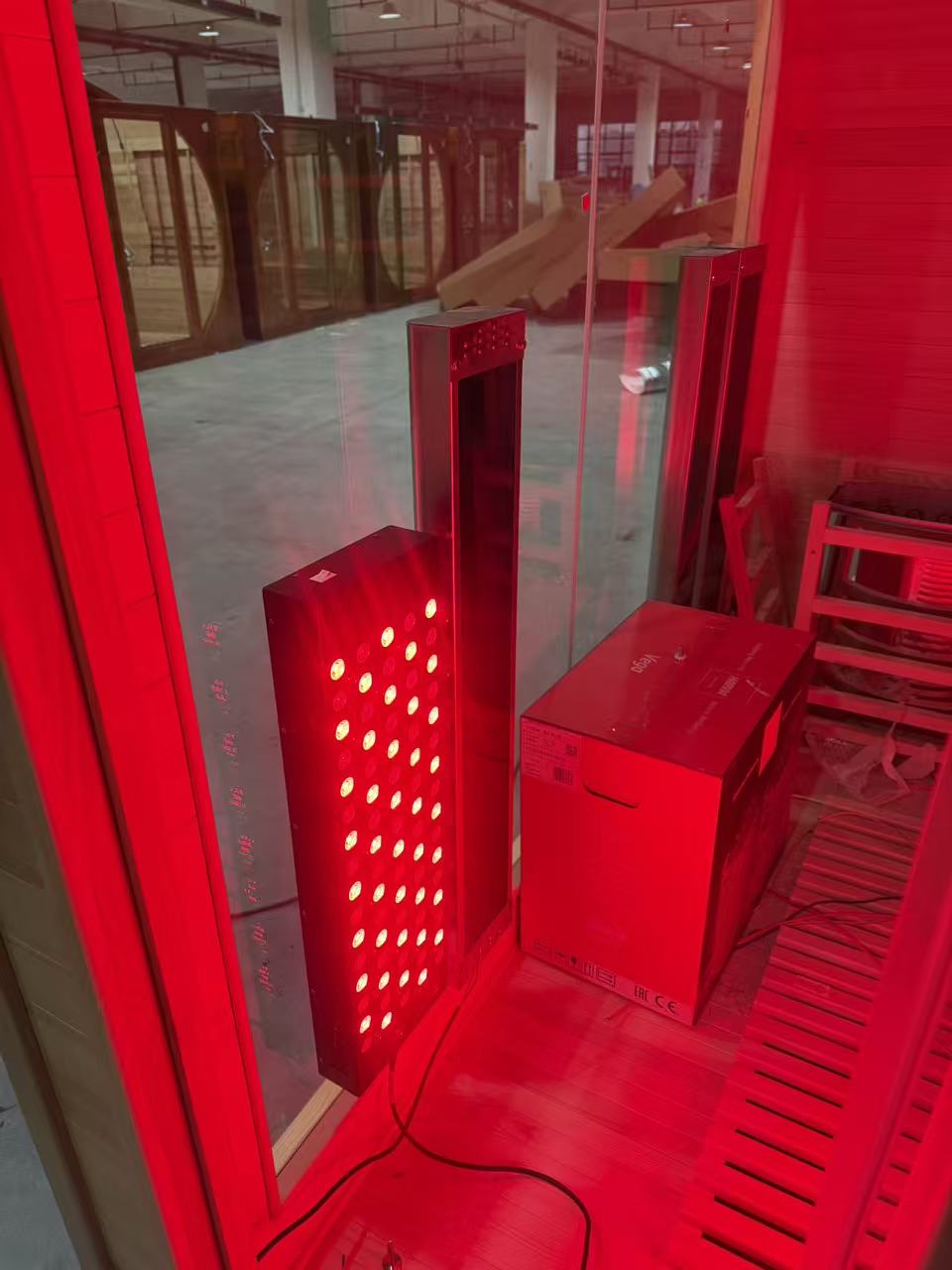 Infrared lamp needs to be purchased together with the sauna.