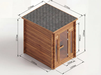SAUNAONES® Solara Outdoor Traditional Steam Sauna
