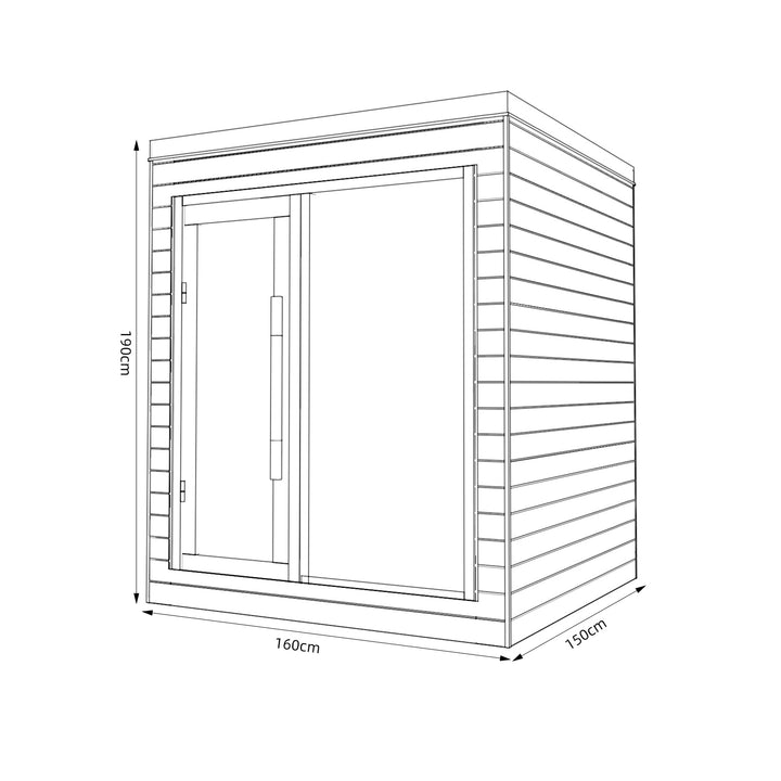 SAUNAONES® LENGTH 160CM DOUBLE-LAYER BENCH LUNA INDOOR LUXURY CABIN SAUNA