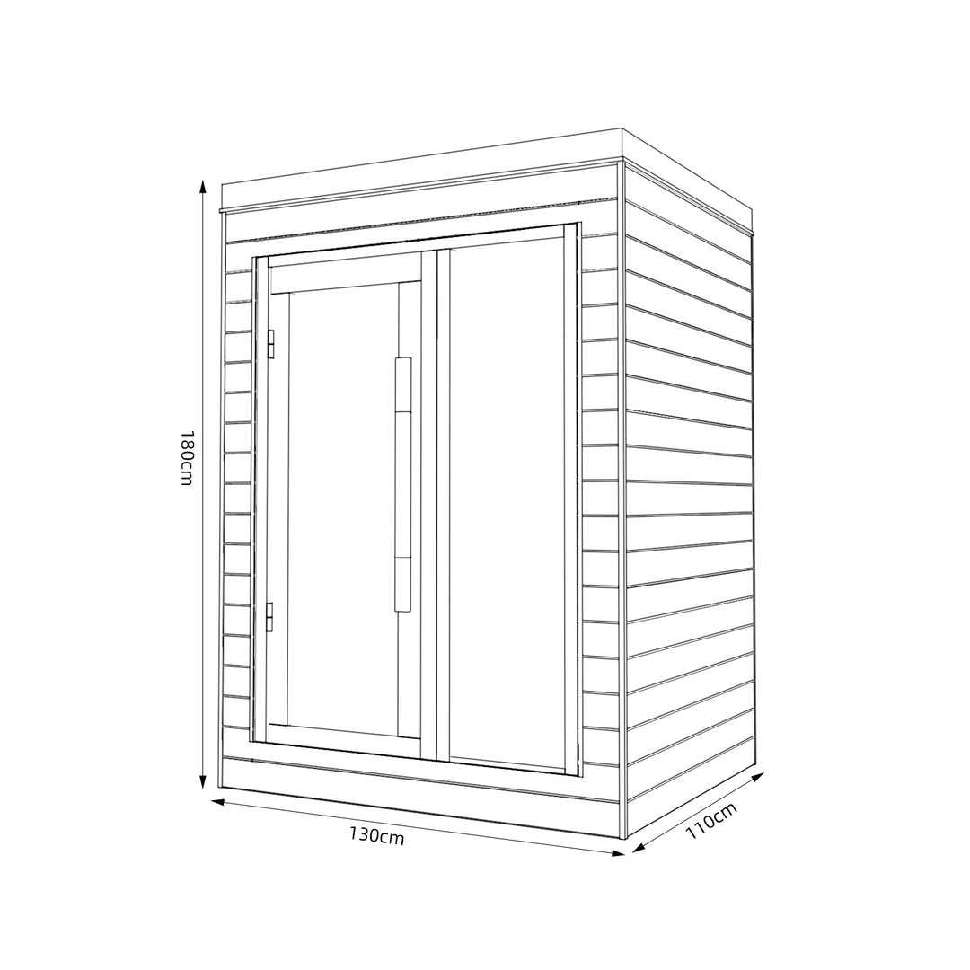 SAUNAONES® LENGTH 130CM FULL SPECTRUM LUNA INDOOR LUXURY CABIN SAUNA