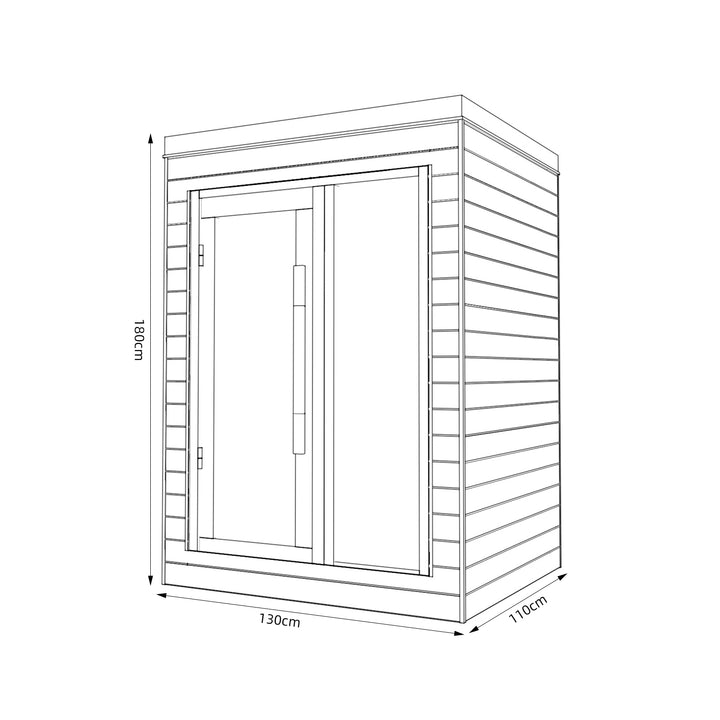 SAUNAONES® LENGTH 130CM FULL SPECTRUM LUNA INDOOR LUXURY CABIN SAUNA