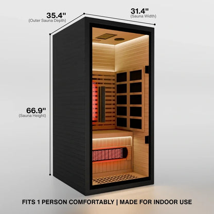 SAUNAONES® 1-Person Full-Spectrum Quartz Sauna(in stock)