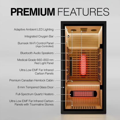 SAUNAONES® 1-Person Full-Spectrum Quartz Sauna(in stock)