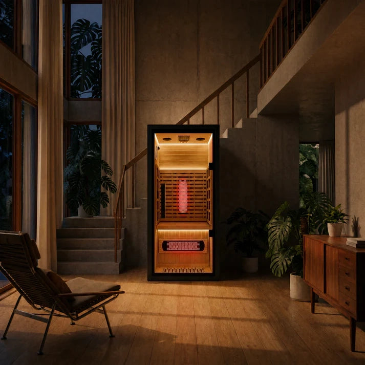SAUNAONES® 1-Person Full-Spectrum Quartz Infrared Sauna