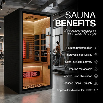 SAUNAONES® 1-Person Full-Spectrum Quartz Sauna(in stock)
