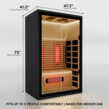 SAUNAONES® 2-Person Full-Spectrum Quartz Sauna(in stock)