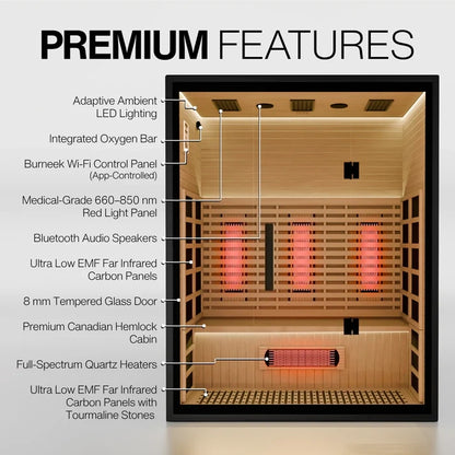 SAUNAONES® 3-Person Full-Spectrum Quartz Sauna