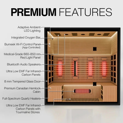 SAUNAONES® 4-Person Full-Spectrum Quartz Sauna