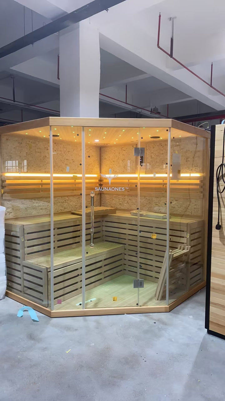 SAUNAONES® 5-6 People Traditional Steam Sauna Room Luxury 2