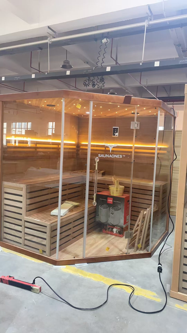 SAUNAONES® 5-6 People Traditional Steam Sauna Room Luxury 1