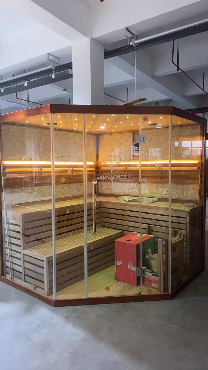 SAUNAONES® 5-6 People Traditional Steam Sauna Room Luxury 2