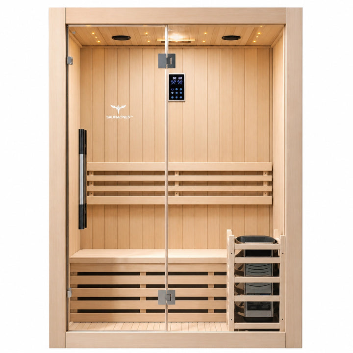 SAUNAONES® 2 Person Traditional Steam Sauna Modern Relax 1-(in stock)