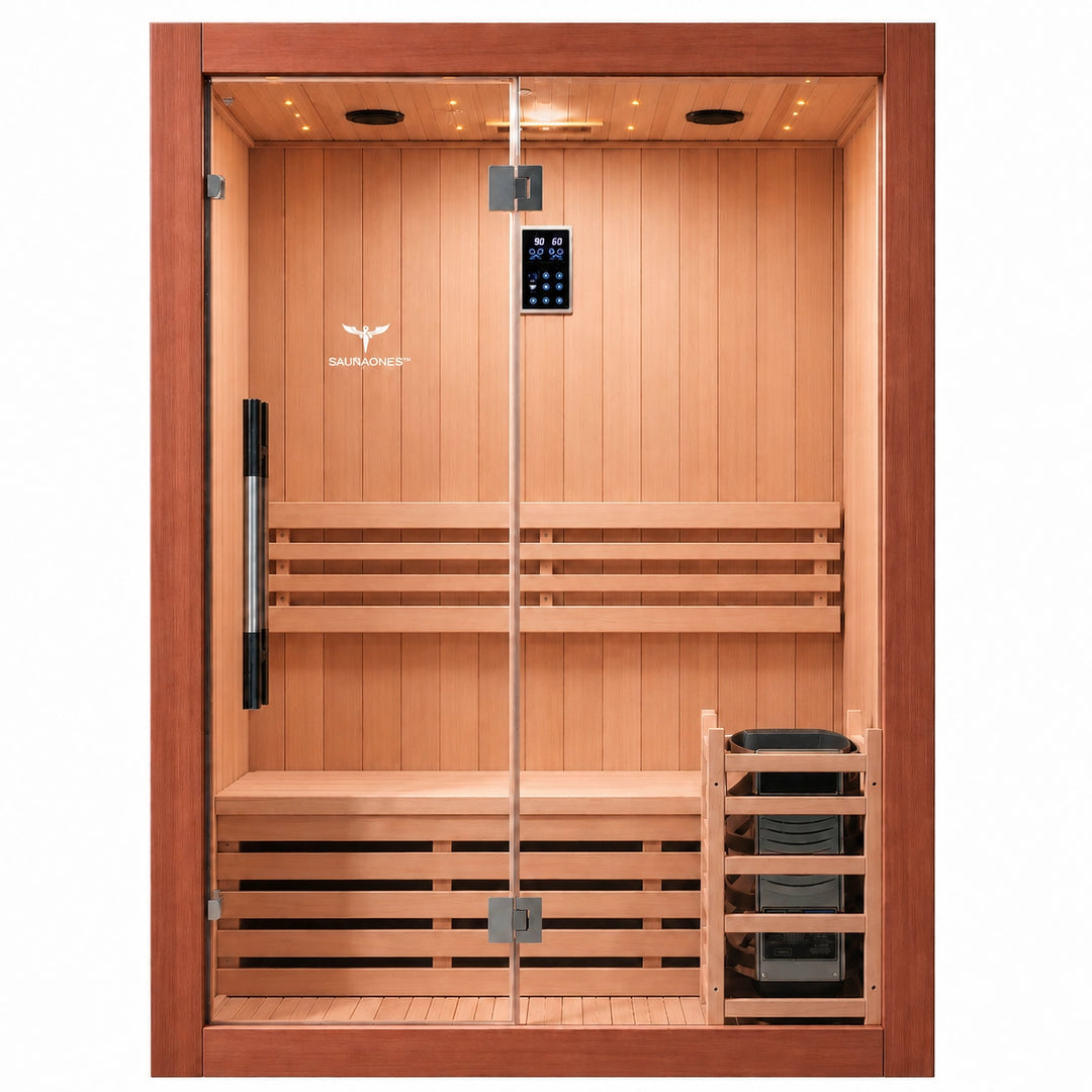 SAUNAONES® 2 Person Traditional Steam Sauna Modern Relax 1-(in stock)