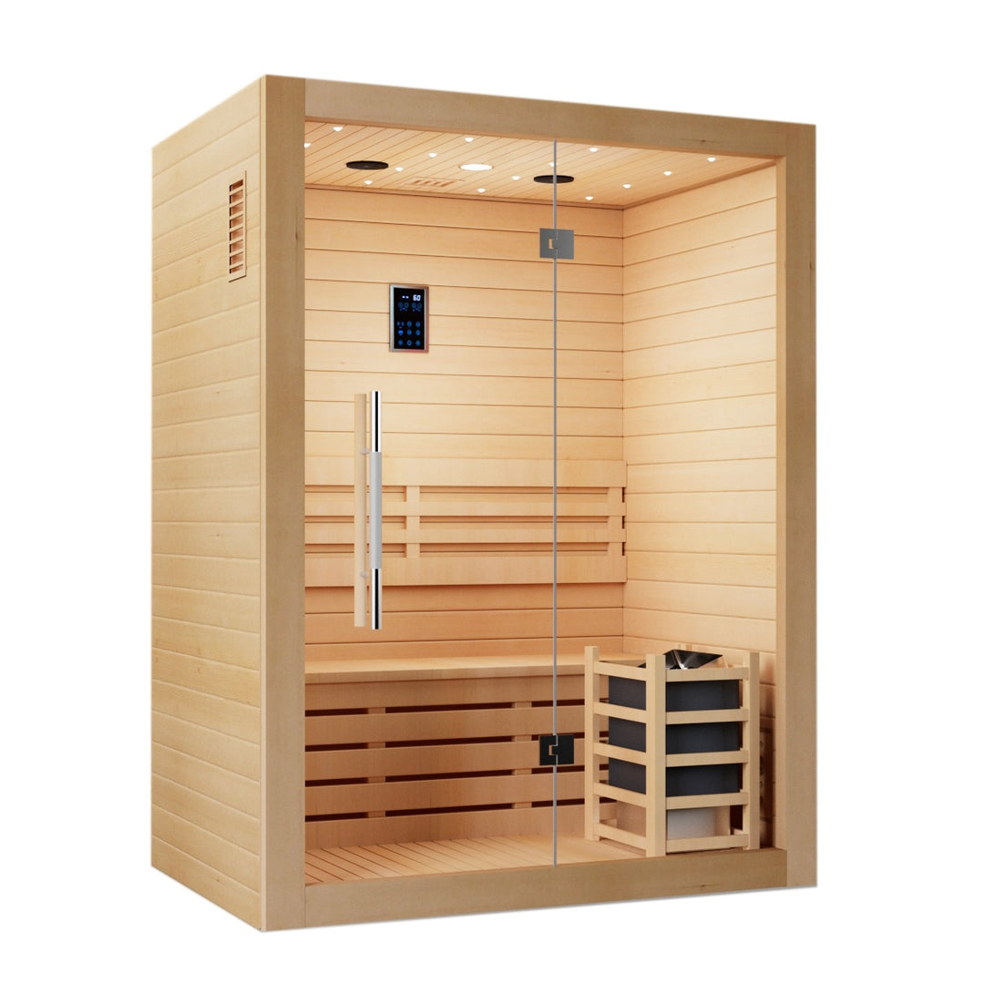 SAUNAONES® 2 Person Traditional Steam Sauna Modern Relax 1-(in stock)