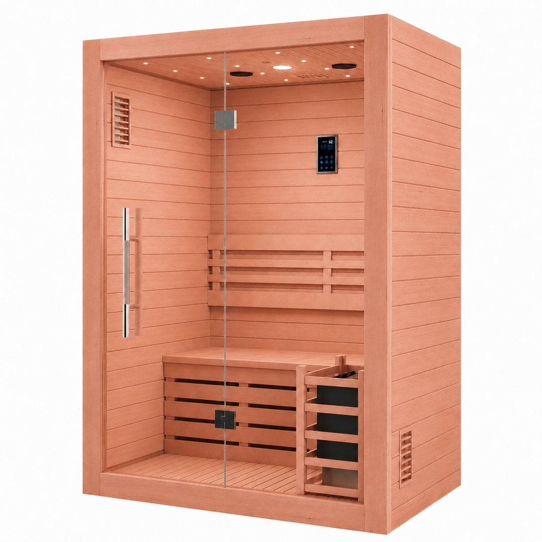 SAUNAONES® 2 Person Traditional Steam Sauna Modern Relax 1-(in stock)