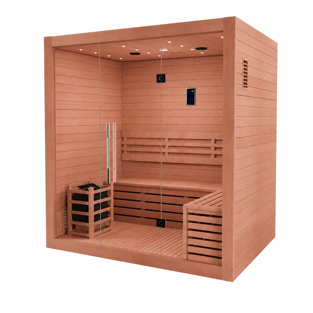 SAUNAONES® 3 PERSON TRADITIONAL STEAM SAUNA MODERN RELAX 2