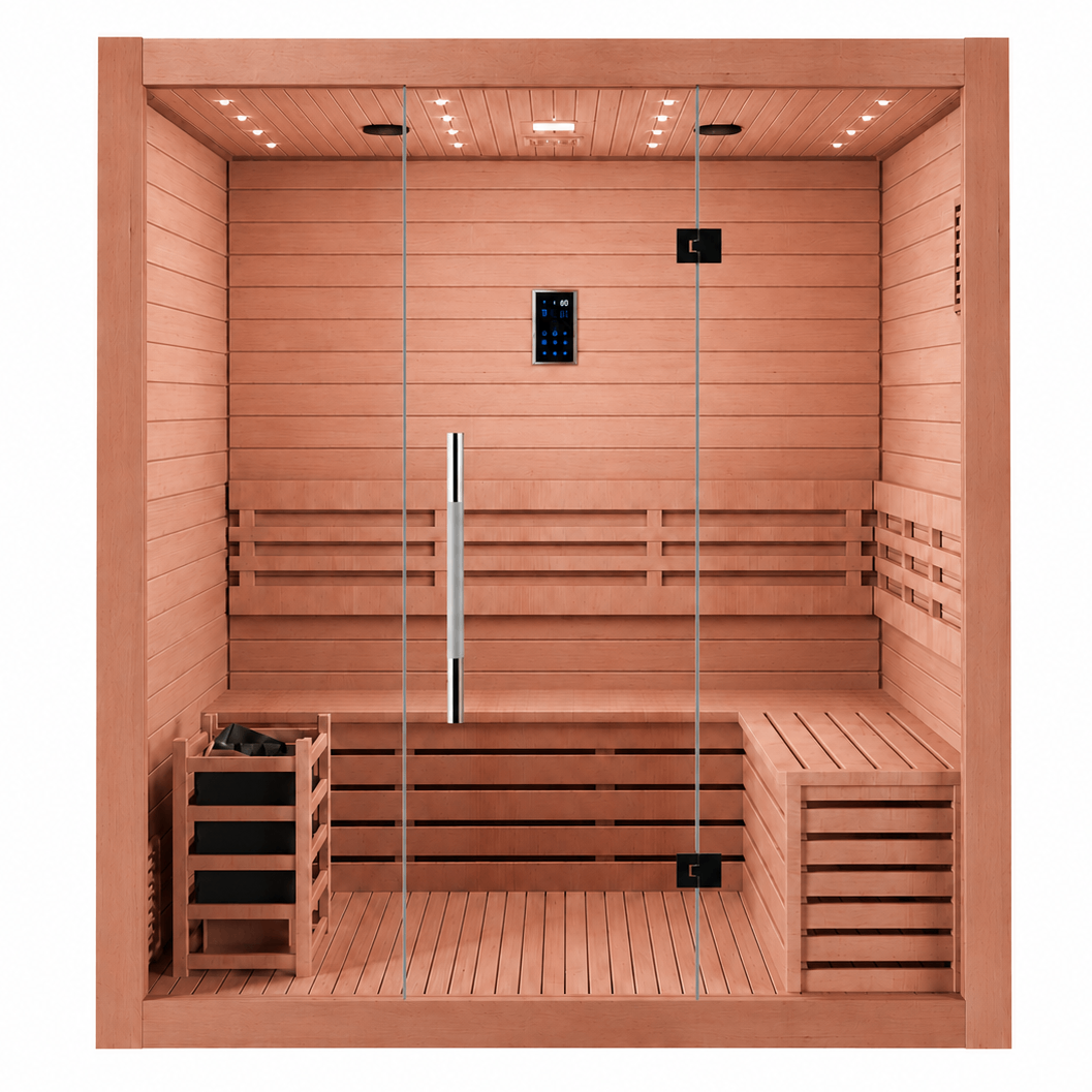 SAUNAONES® 3 PERSON TRADITIONAL STEAM SAUNA MODERN RELAX 2