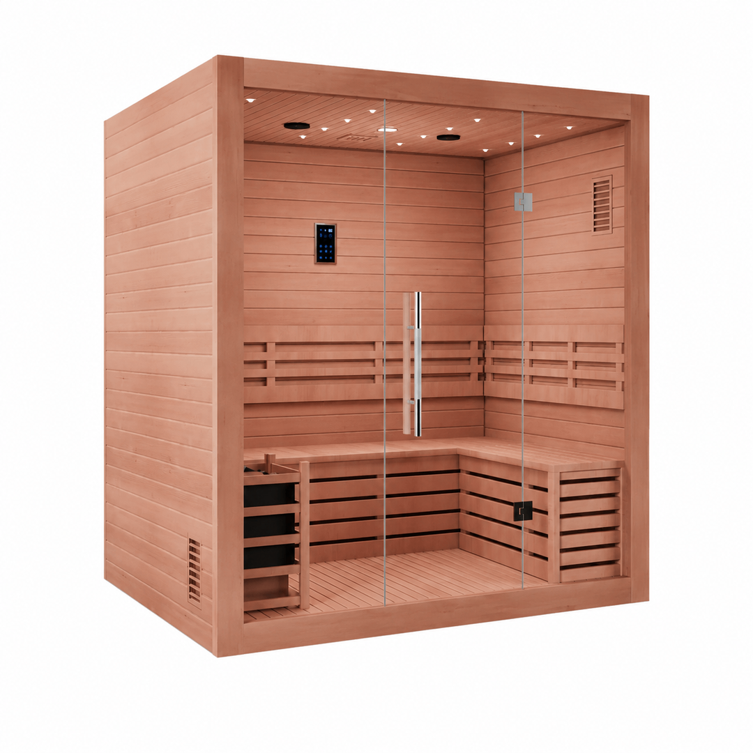 SAUNAONES® 3 PERSON TRADITIONAL STEAM SAUNA MODERN RELAX 2