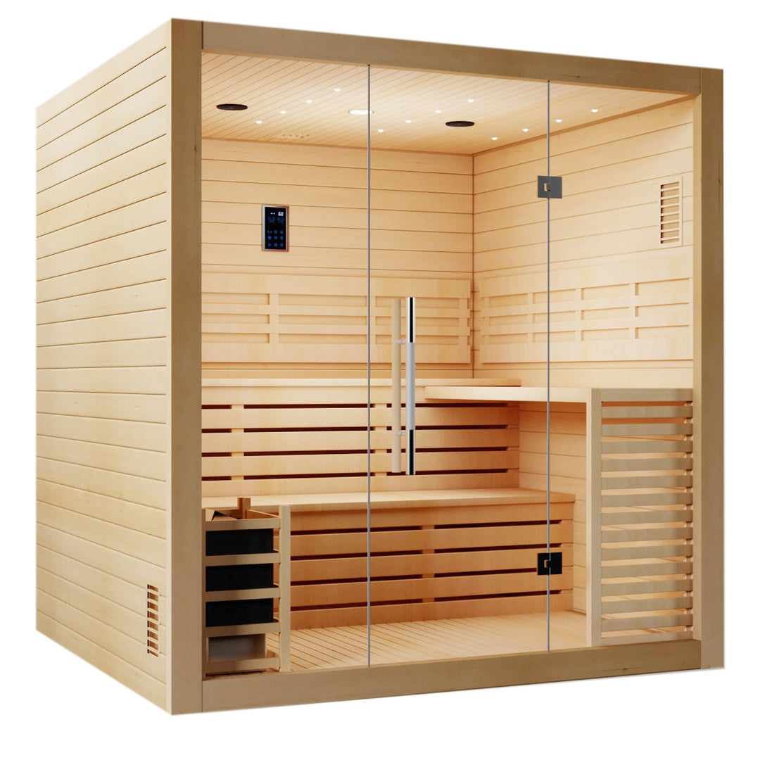 SAUNAONES® 5-6 PERSON TRADITIONAL STEAM SAUNA MODERN RELAX 3