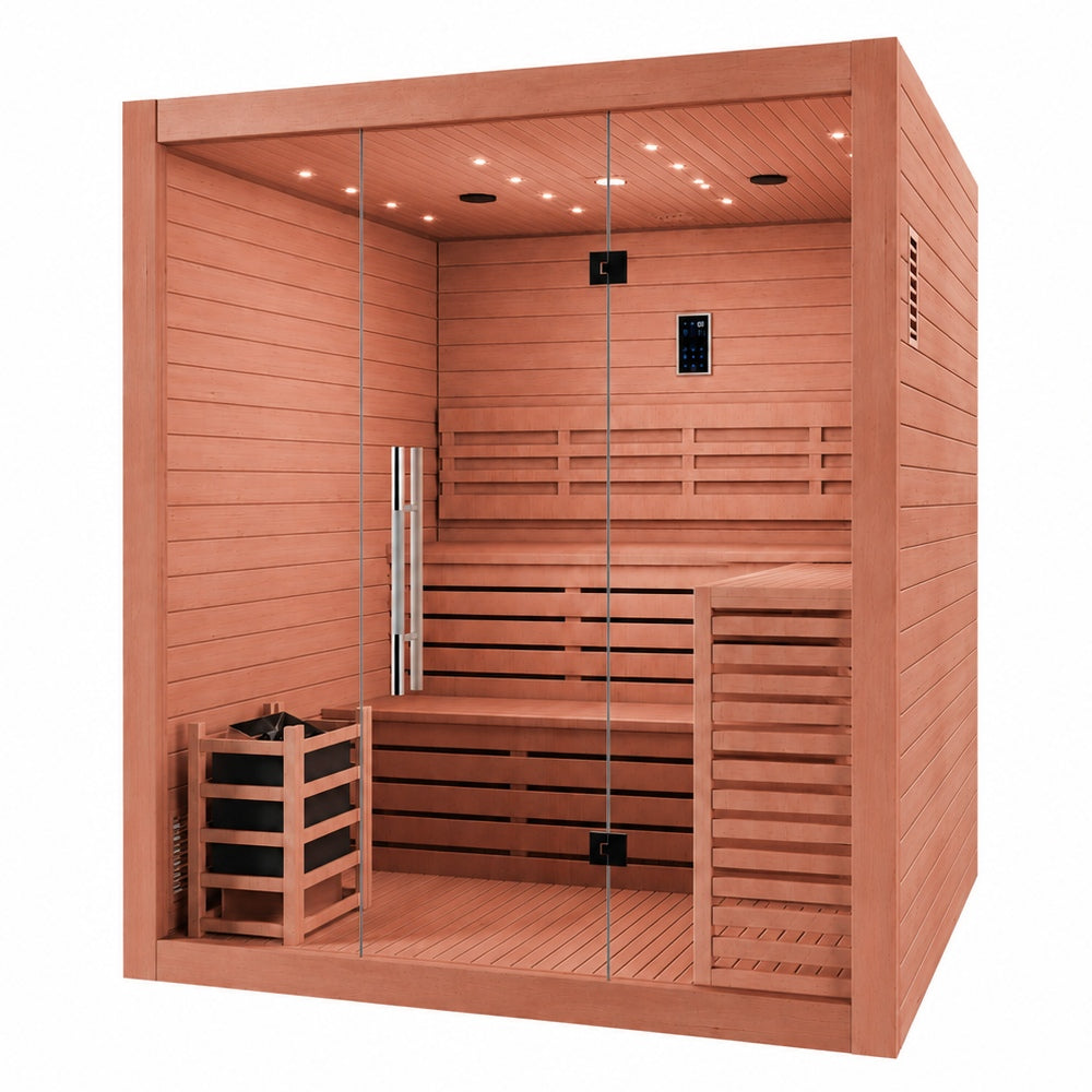 SAUNAONES® 5-6 PERSON TRADITIONAL STEAM SAUNA MODERN RELAX 3