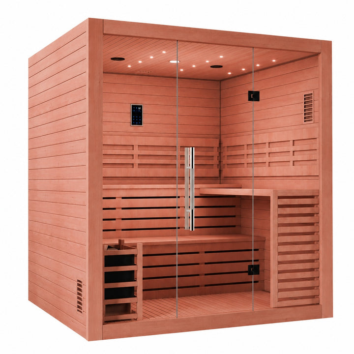 SAUNAONES® 5-6 PERSON TRADITIONAL STEAM SAUNA MODERN RELAX 3