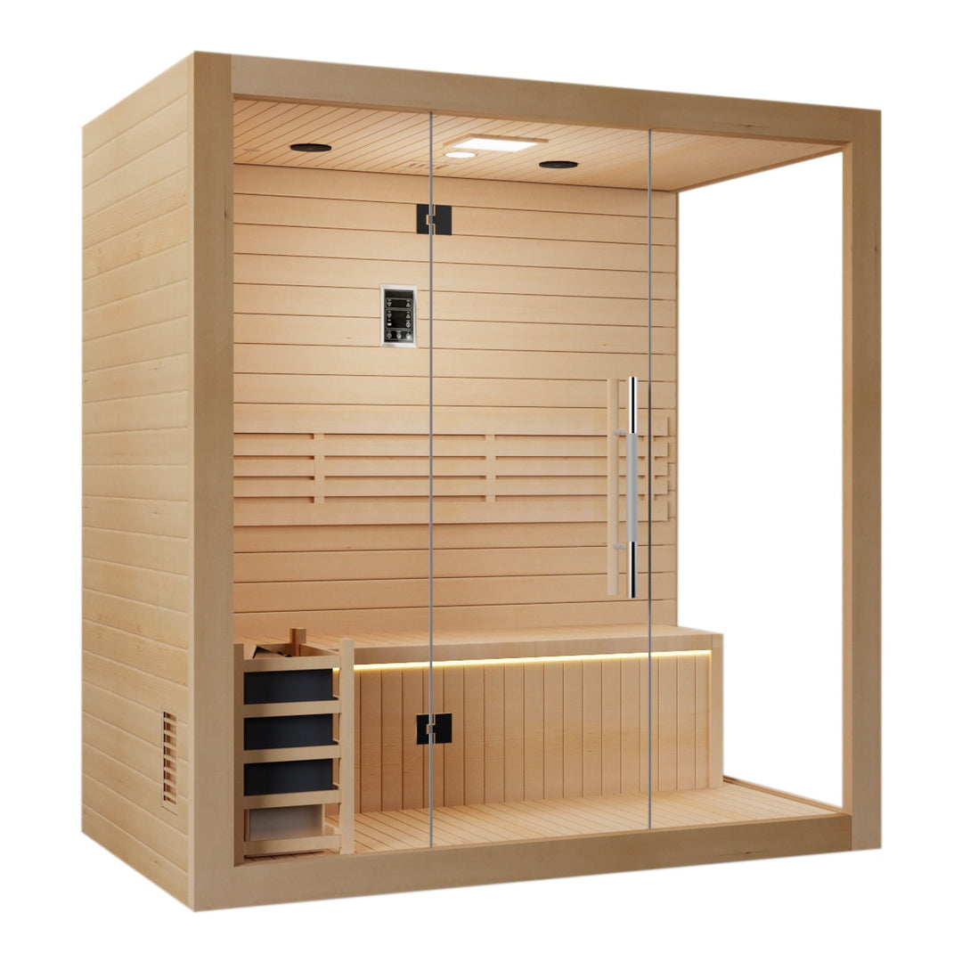 SAUNAONES® 3 Person Traditional Steam Sauna Modern Relax 5