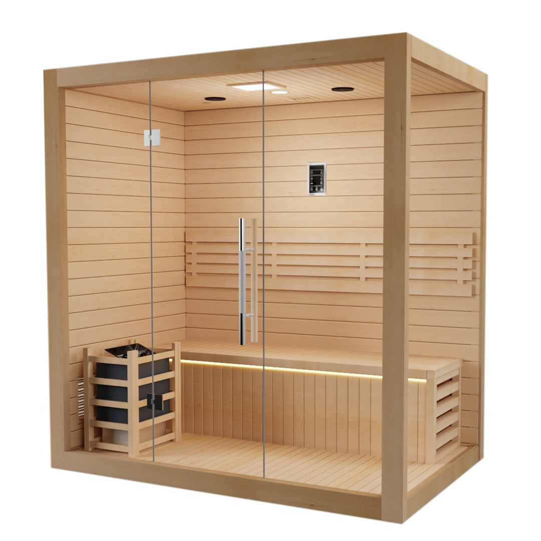 SAUNAONES® 3 Person Traditional Steam Sauna Modern Relax 5