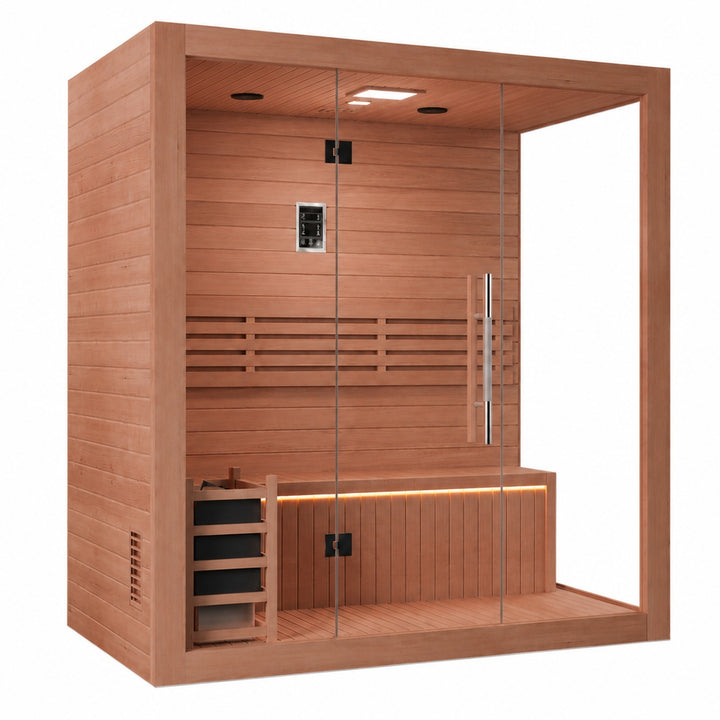 SAUNAONES® 3 Person Traditional Steam Sauna Modern Relax 5