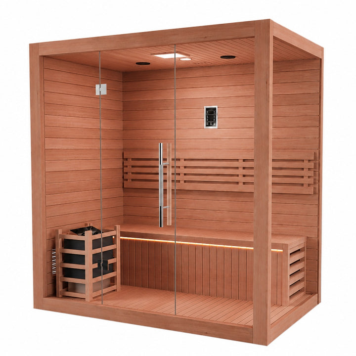 SAUNAONES® 3 Person Traditional Steam Sauna Modern Relax 5