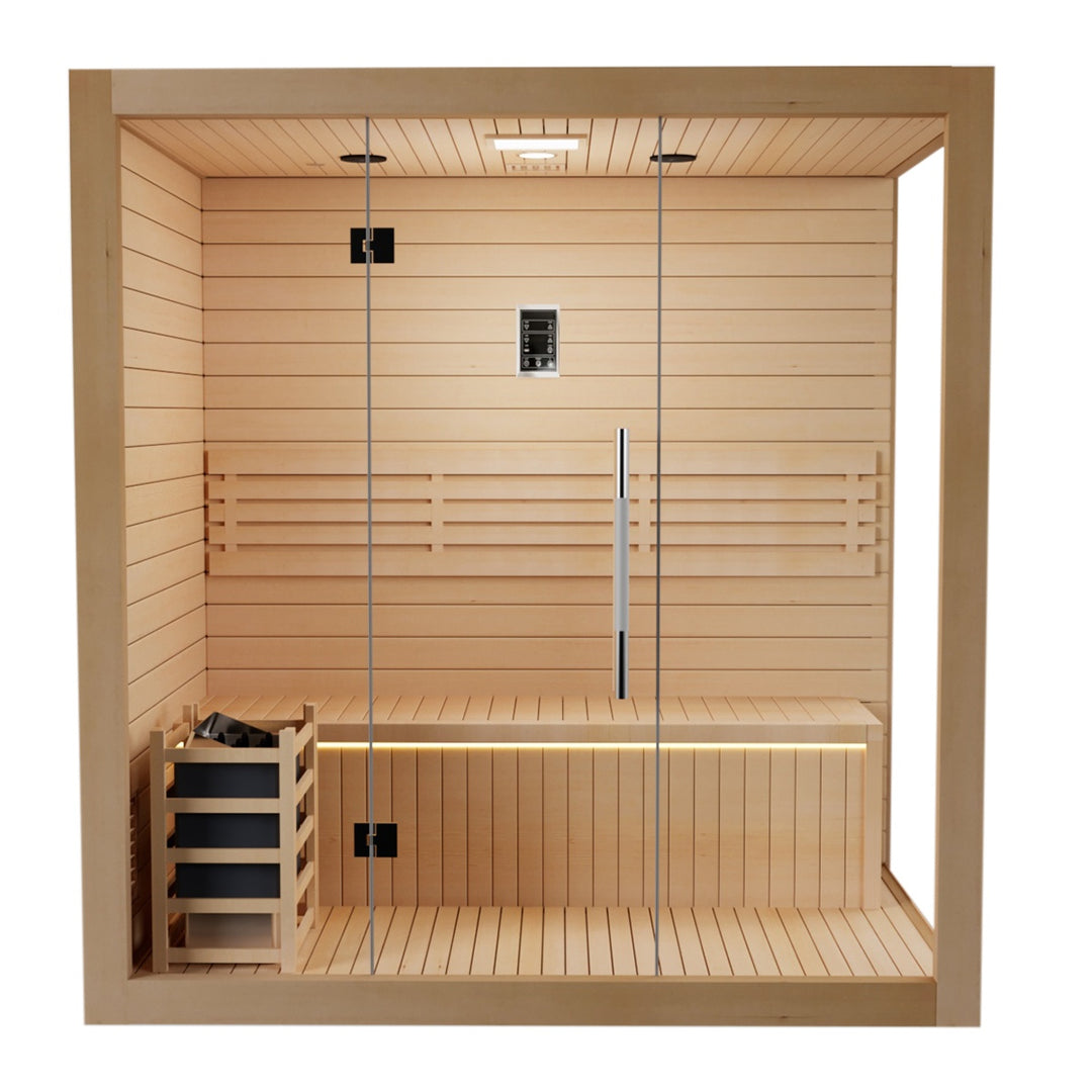 SAUNAONES® 3 Person Traditional Steam Sauna Modern Relax 5