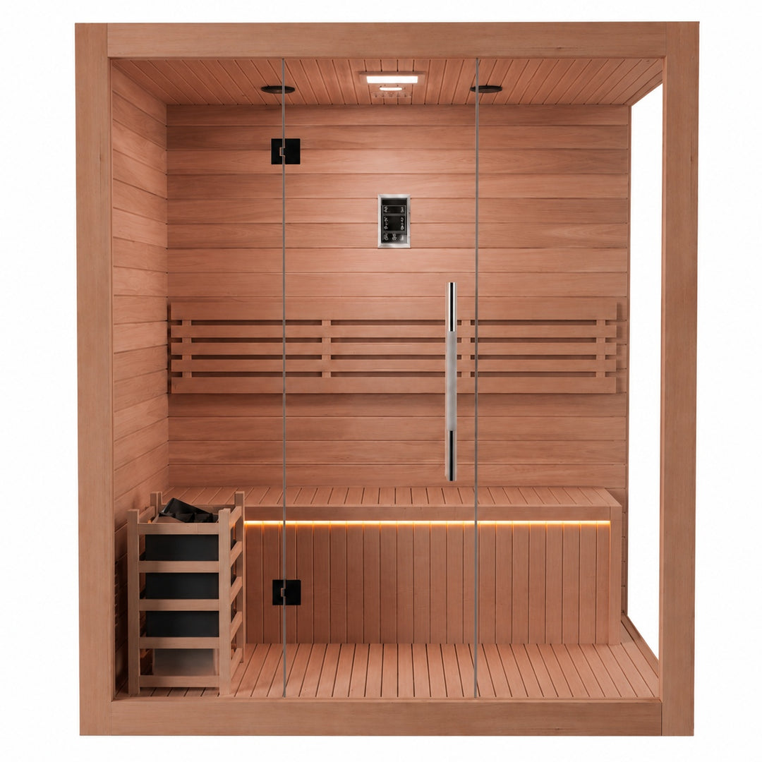 SAUNAONES® 3 Person Traditional Steam Sauna Modern Relax 5