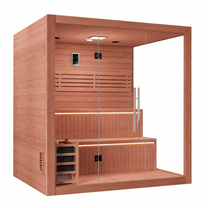 SAUNAONES® 4-6 Person Traditional Steam Sauna Modern Relax 6