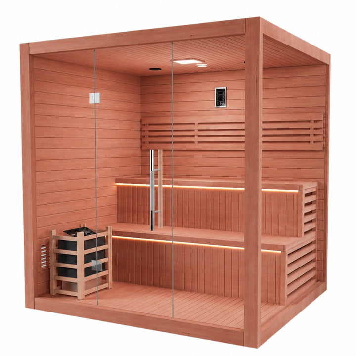 SAUNAONES® 4-6 Person Traditional Steam Sauna Modern Relax 6