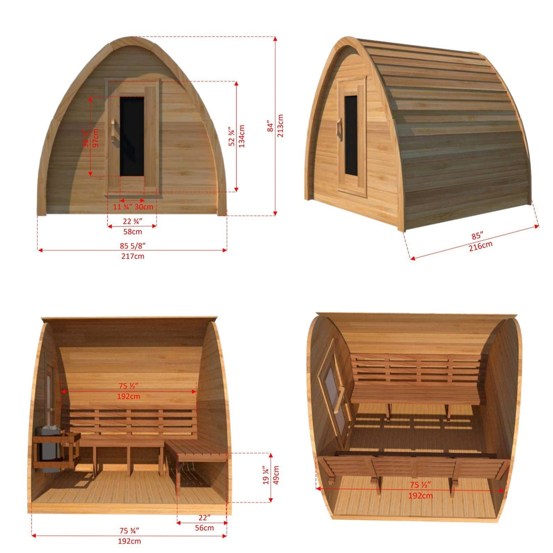 SAUNAONES™ Cabin Sauna Eco Oasis 1